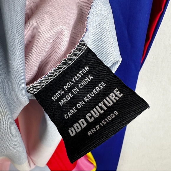 Odd Culture Cool Bear Tee Shirt Men's Size XL Multicolor Color block Y2K Retro - Picture 14 of 16